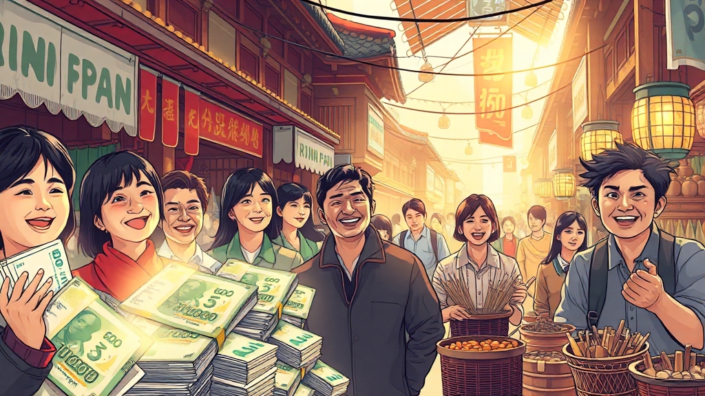 울산페이 민생회복지원금, 함께 누려요! (illustration 스타일)