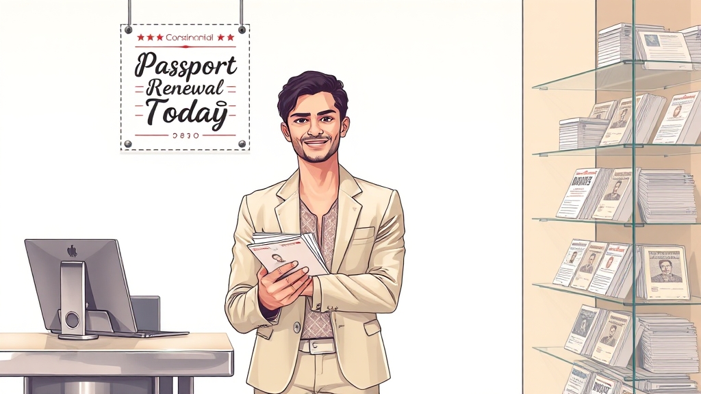 여권 갱신 FAQ (illustration 스타일)