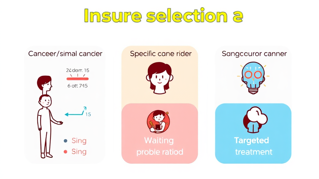 암보험, 어떤 보장을 선택해야 할까? (cartoon 스타일)