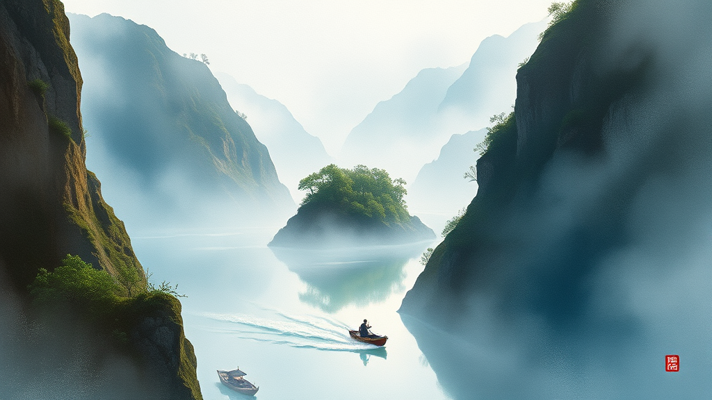 단종의 애환이 서린 유배지, 청령포 탐방 (watercolor 스타일)