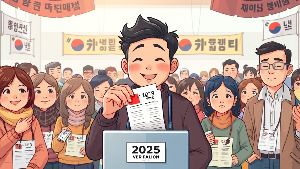 기표 방법 및 투표소 규정 (cartoon 스타일)