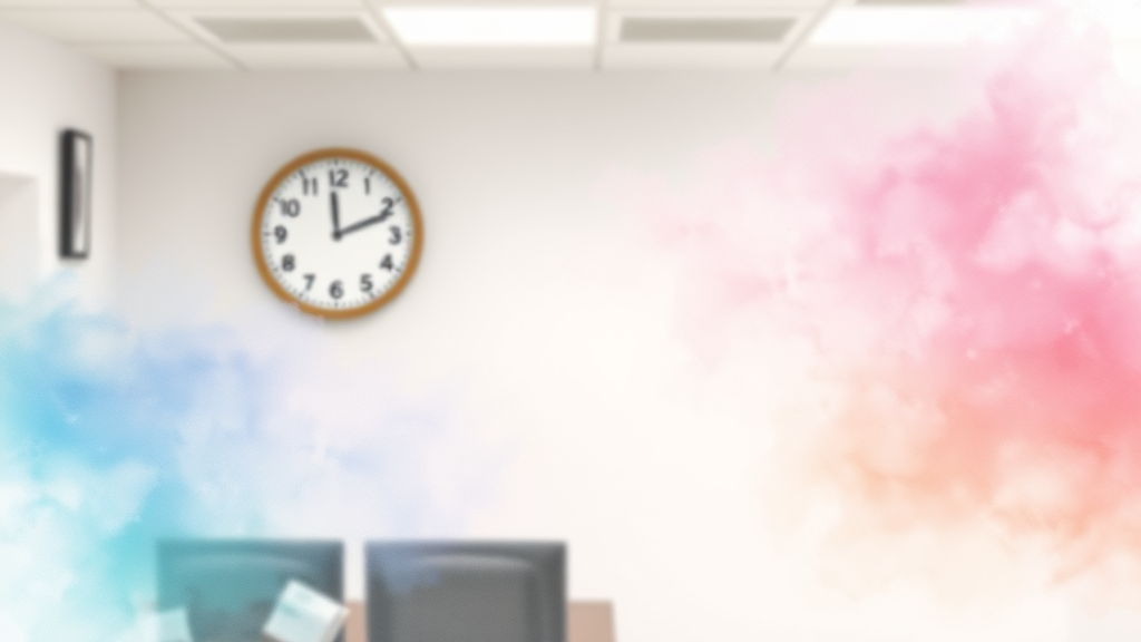 강서세무서 민원실 운영 시간 및 휴무일 (watercolor 스타일)