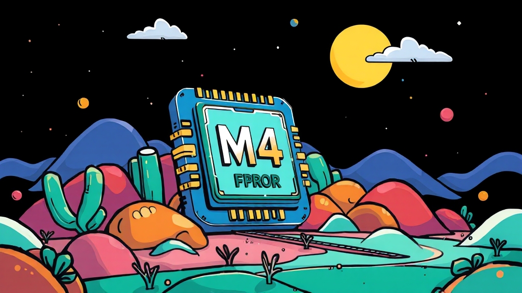 M4 Pro 칩셋: 얼마나 강력할까? (cartoon 스타일)