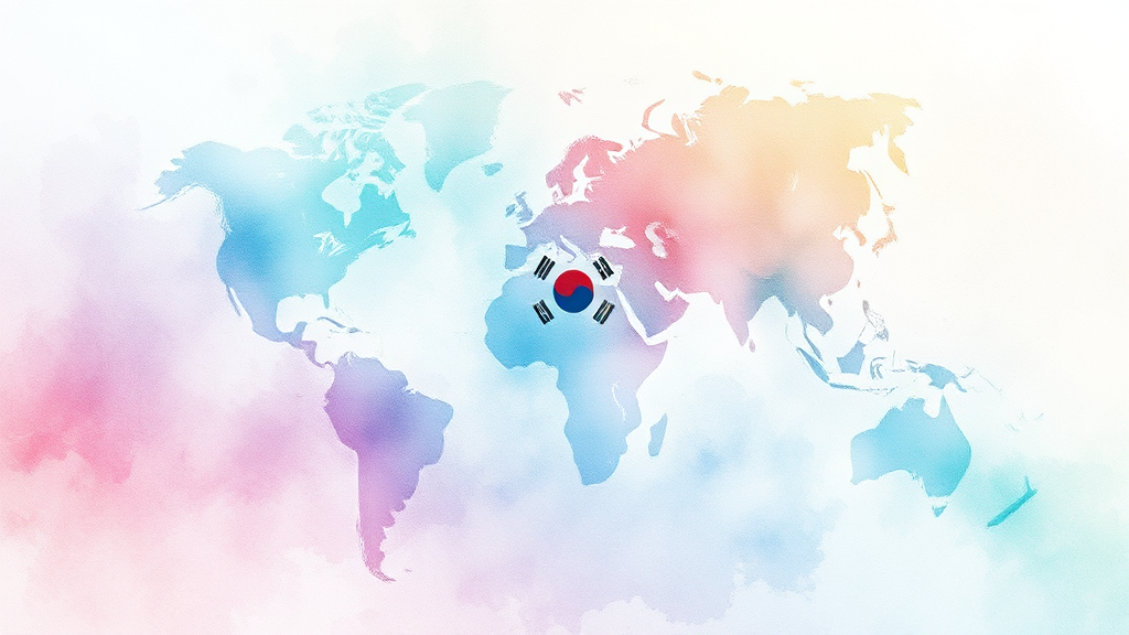 주요 수출 강국과의 경쟁력 비교 분석 (watercolor 스타일)