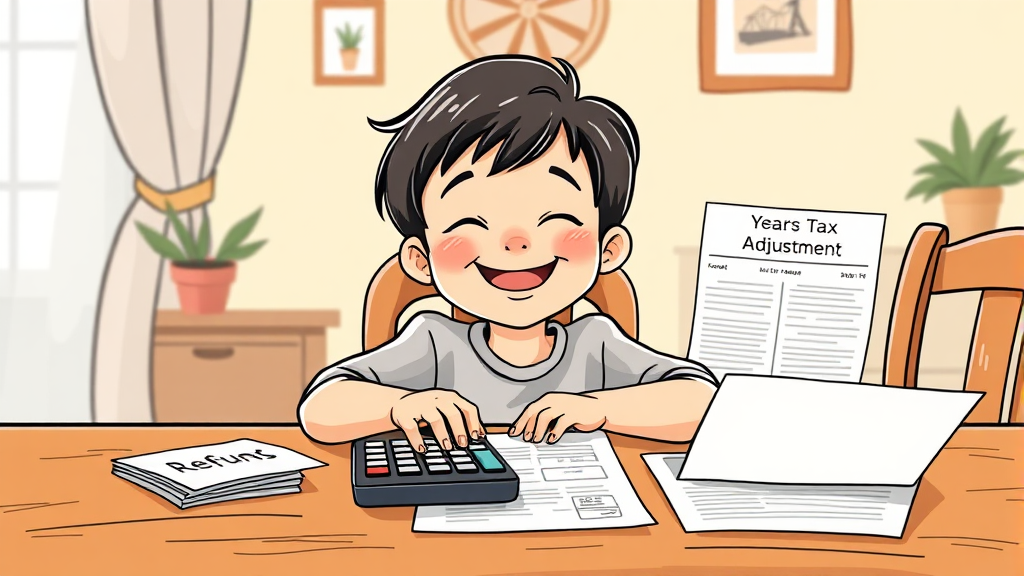 자녀세액공제 누락 시 대처 (illustration 스타일)