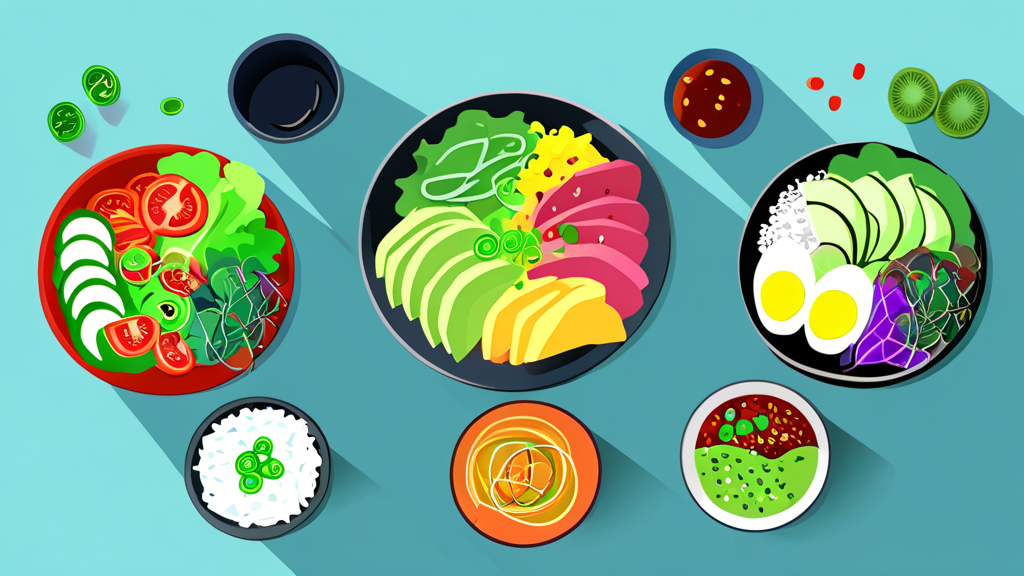 다채로운 샐그램 메뉴 탐색 (cartoon 스타일)