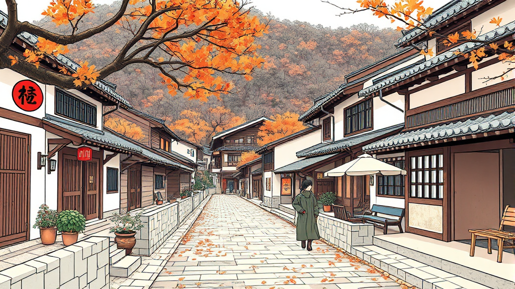 주변 맛집 & 여행 코스 추천 (illustration 스타일)