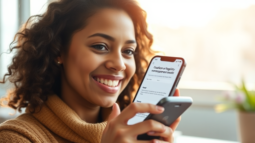 온라인 신청 자격, 간편 확인 (realistic 스타일)