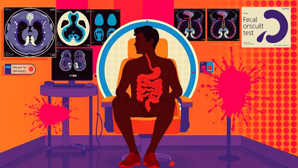 대장암, 어떻게 진단하나요? (popart 스타일)