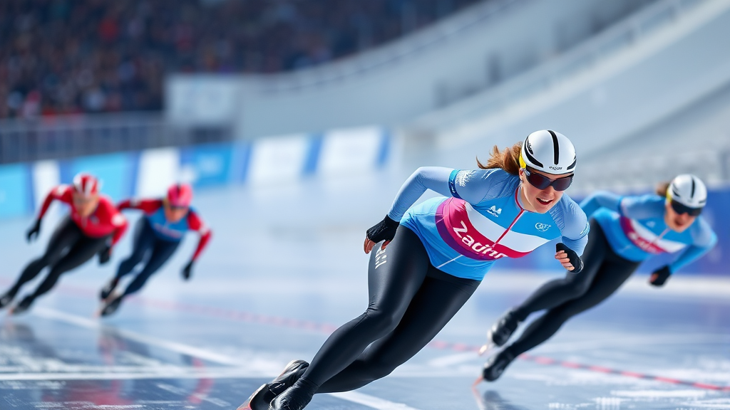 여자 3000m 계주 경쟁 구도와 결승 진출 국가 (realistic 스타일)