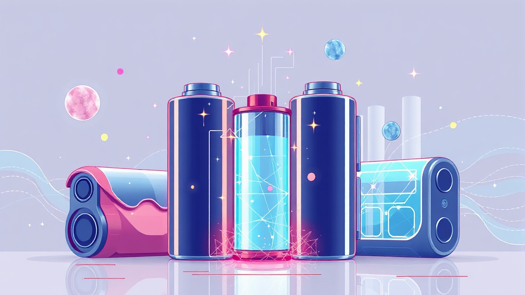 배터리 폼팩터 및 소재 경쟁 (illustration 스타일)