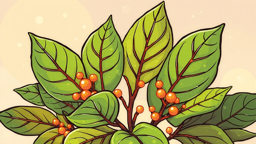 베르가못 폴리페놀 효능 (cartoon 스타일)