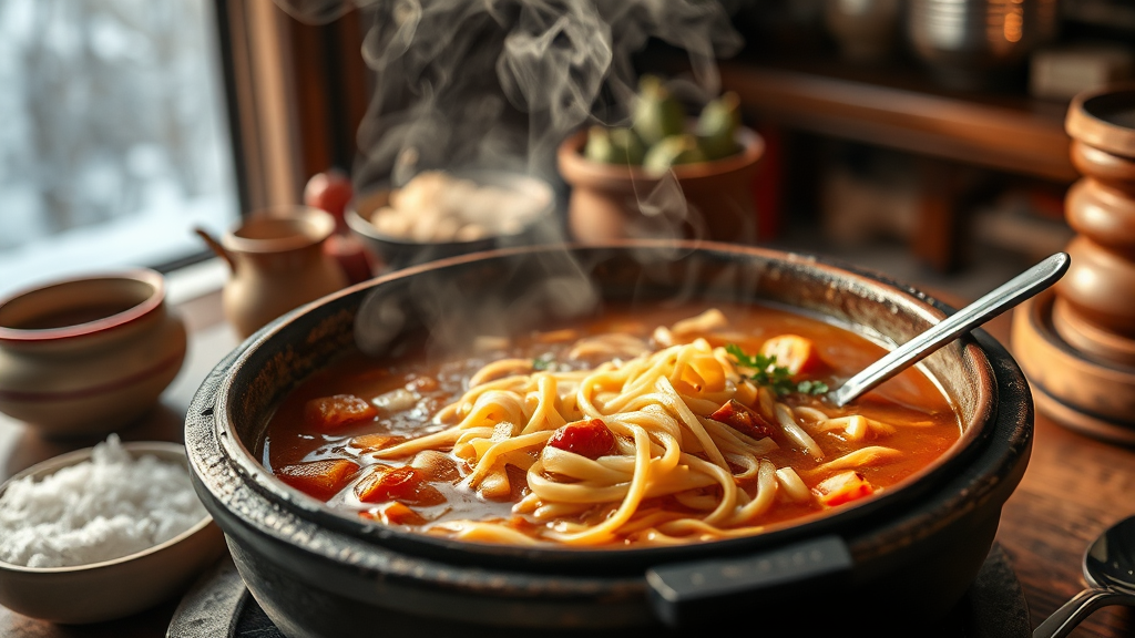 백반기행 파주 맛집 청산어죽 (realistic 스타일)