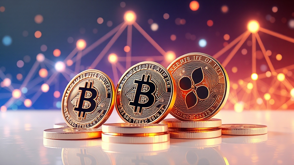 주요 암호화폐 종류 (illustration 스타일)