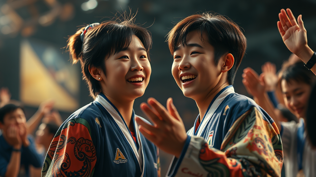 솔지, 금잔디 등 극적인 결승 진출 스토리 (realistic 스타일)