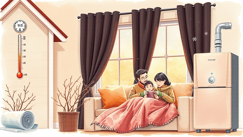 가스비 절약, 난방 관리 🌡️ (illustration 스타일)