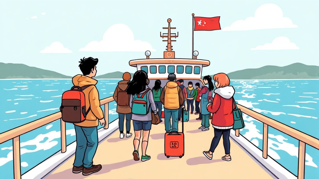 울릉도 배편 이용 꿀팁: 시간표, 요금, 준비물 총정리 (cartoon 스타일)