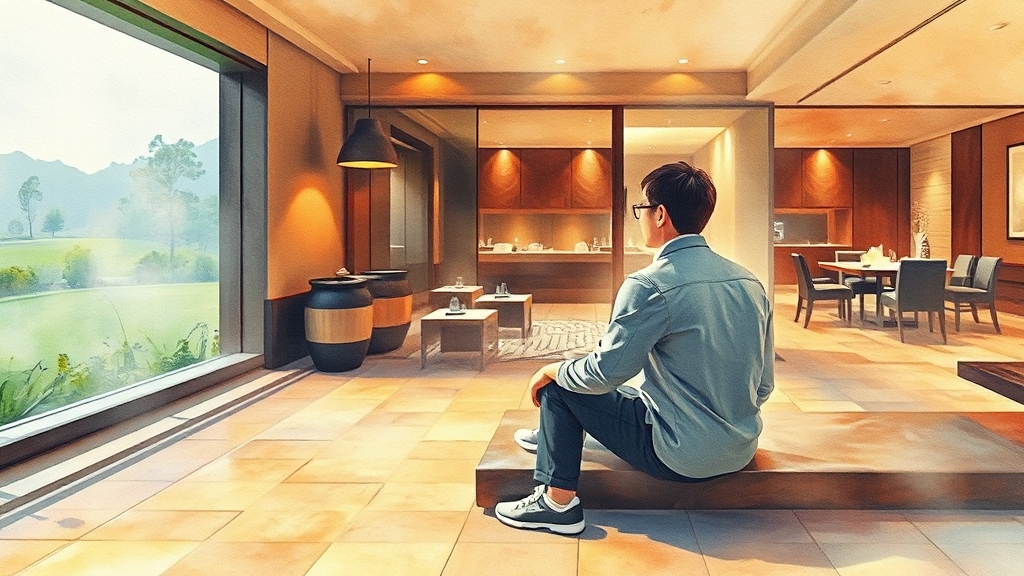 노벨CC 숙소 (골프텔) 안내 (watercolor 스타일)