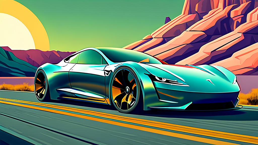 테슬라 수익 구조와 사업 현황 분석 (cartoon 스타일)