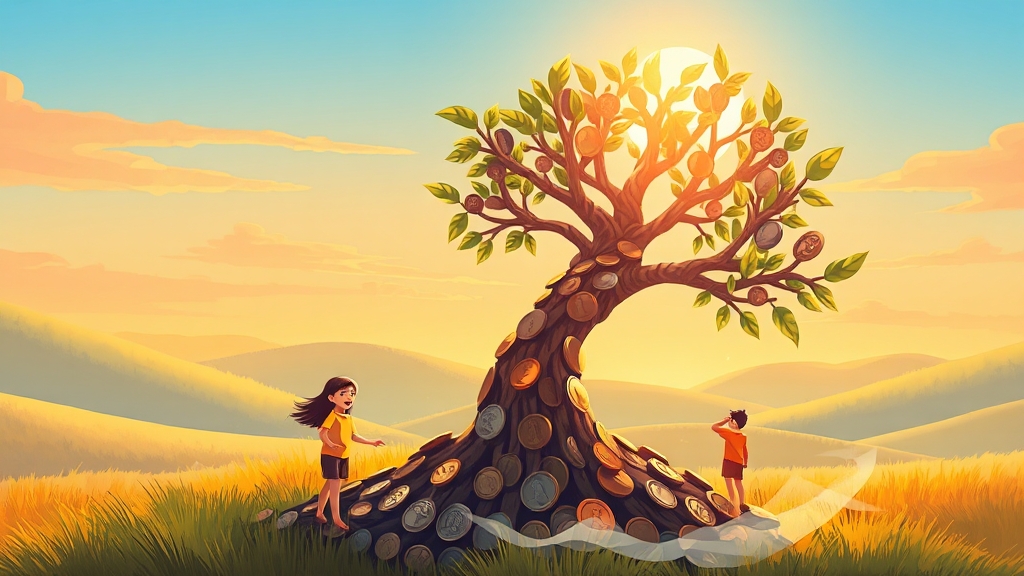 자립 펀드란 무엇일까요? (illustration 스타일)