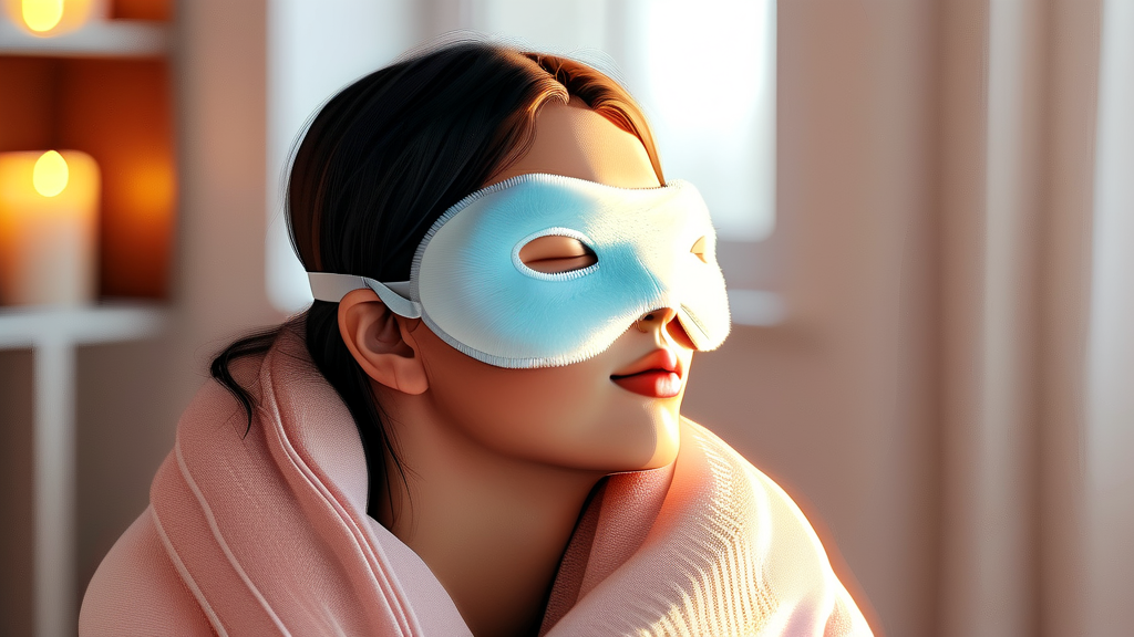 따뜻한 찜질과 마사지로 눈의 피로를 녹이는 방법 (realistic 스타일)