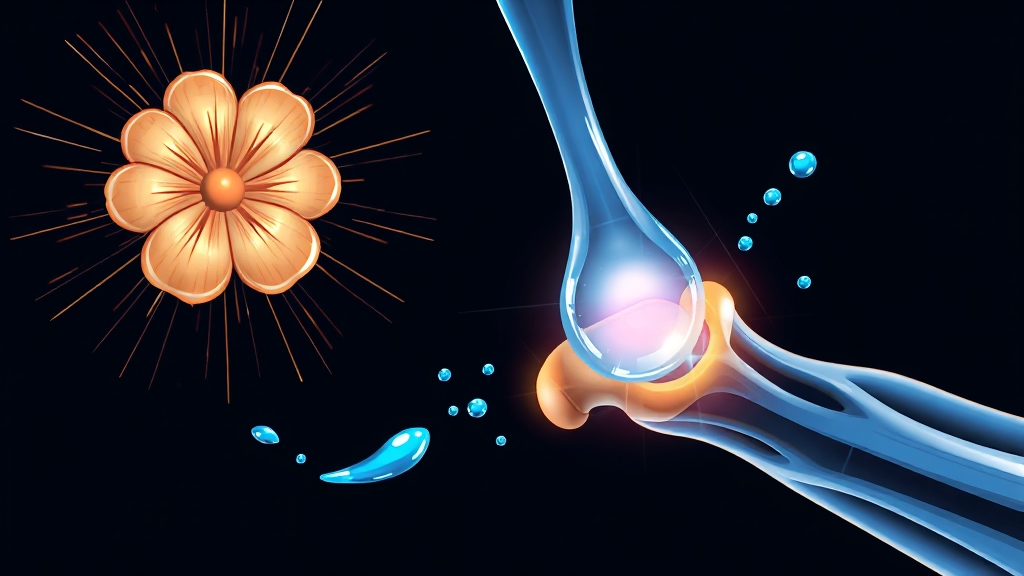 관절 건강과 콘드로이친 (illustration 스타일)