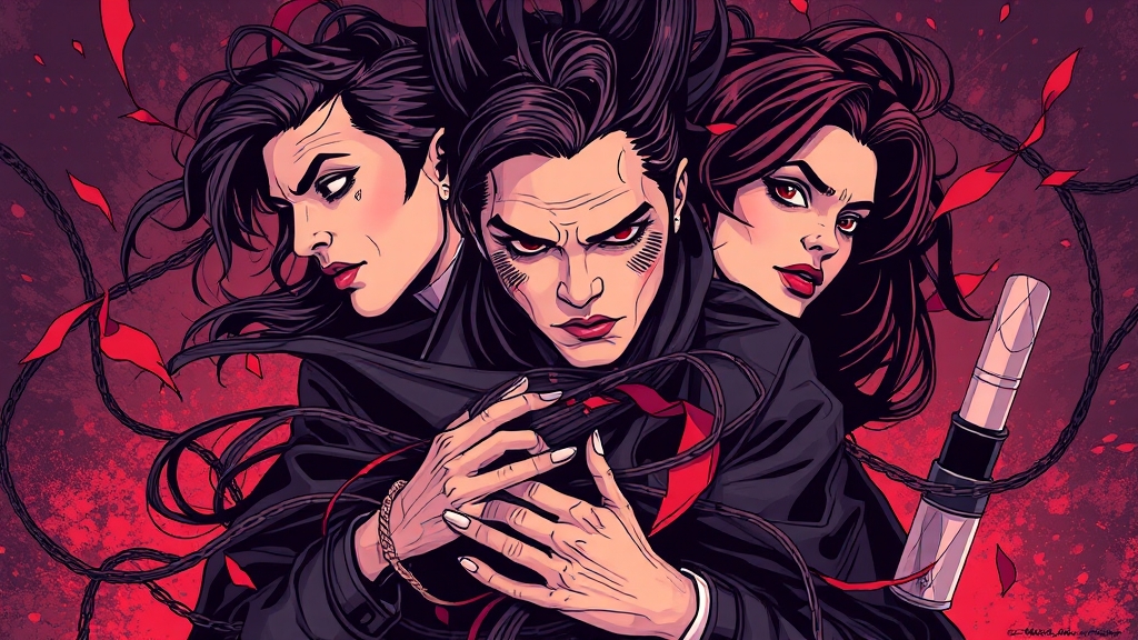 주요 등장인물 관계도 (illustration 스타일)