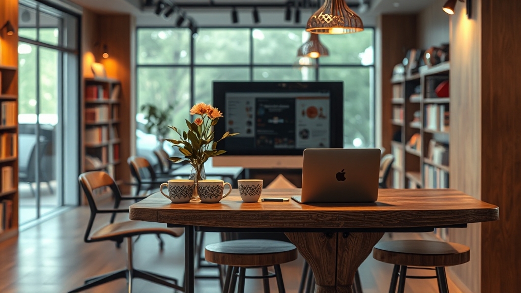 무인카페 장점 및 꿀팁 (realistic 스타일)