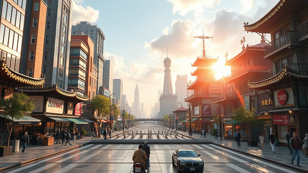 해외 매출 비중 확대 (realistic 스타일)