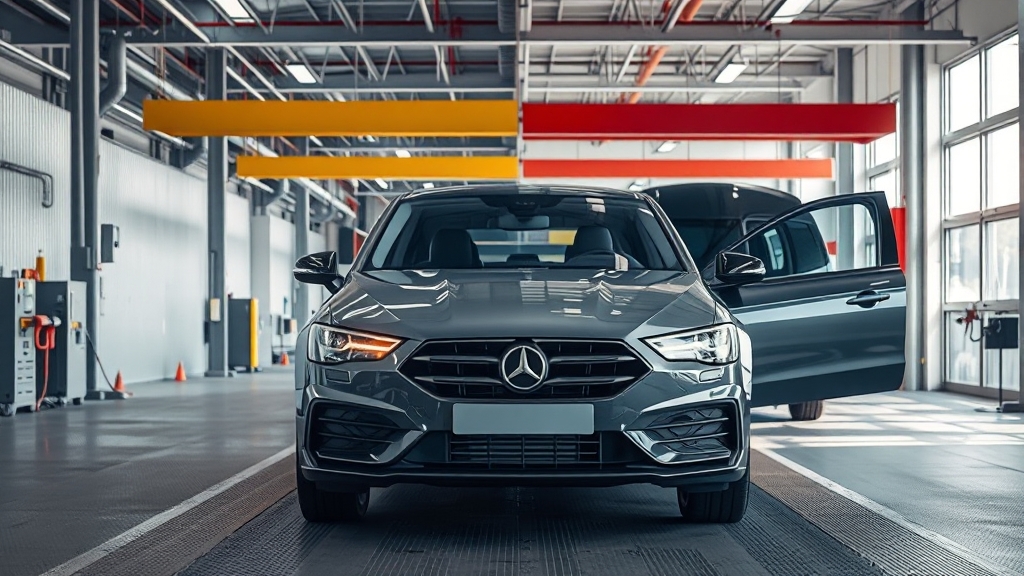 검사소 비교: 공단 vs 민간 (realistic 스타일)