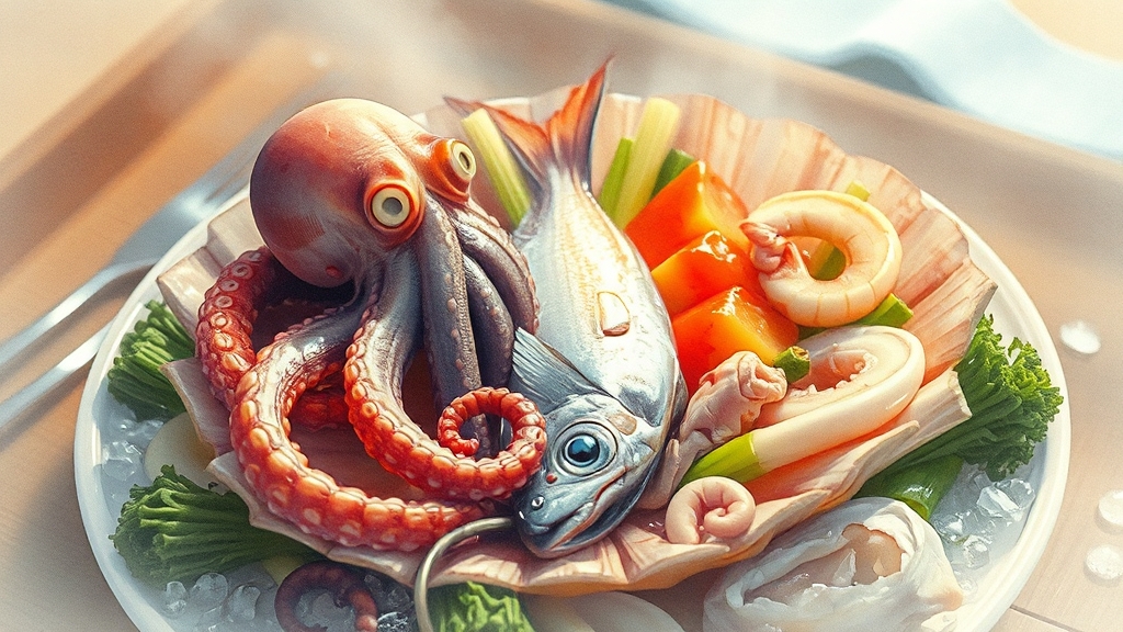 여수 여행 필수 맛집 코스 (watercolor 스타일)