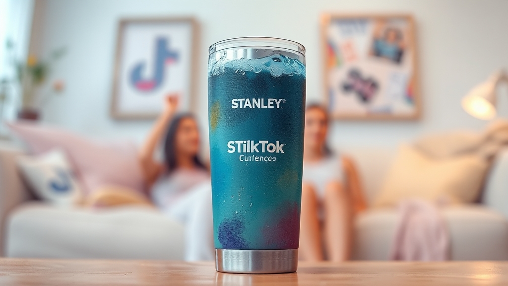 스탠리 텀블러 인기 분석 (watercolor 스타일)