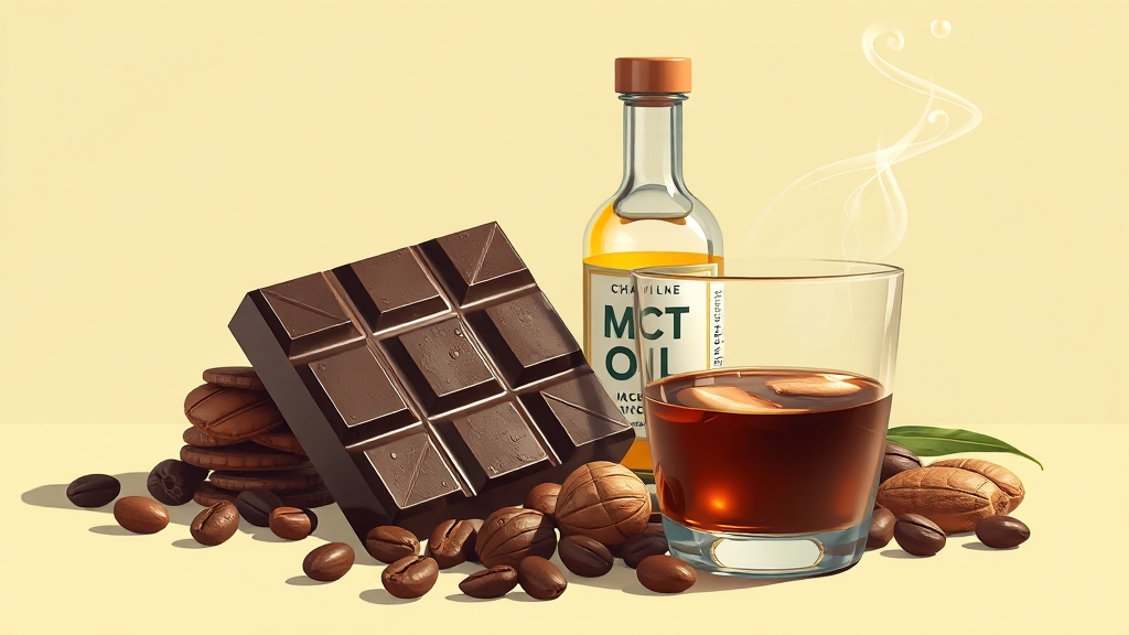 MCT 초콜릿, 효과는? (illustration 스타일)