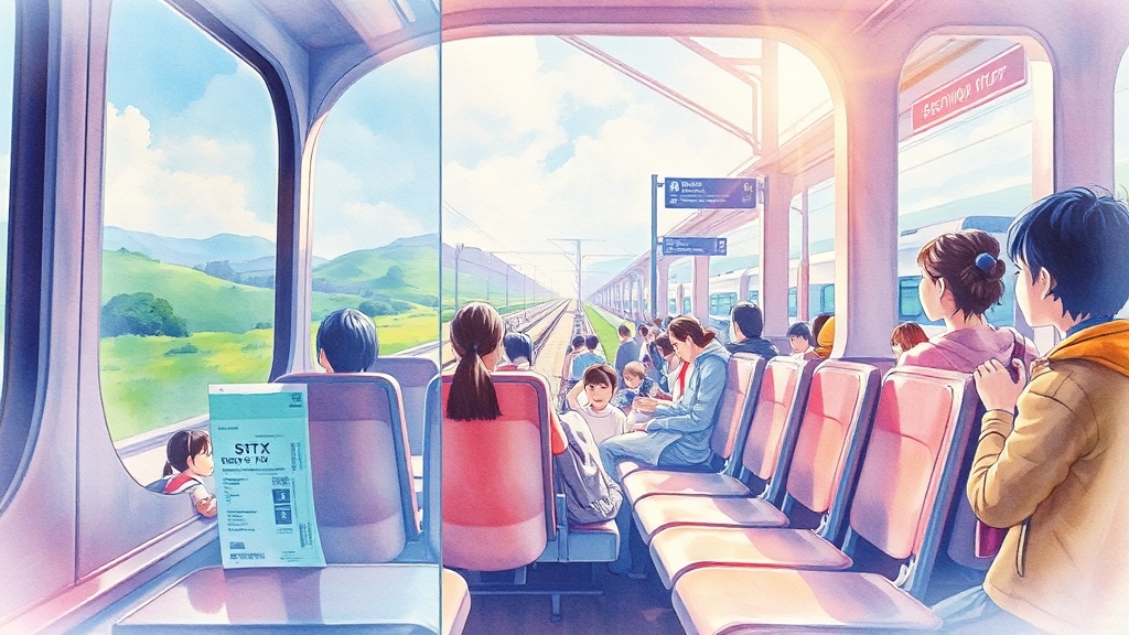 KTX, SRT 예매 방법 (watercolor 스타일)