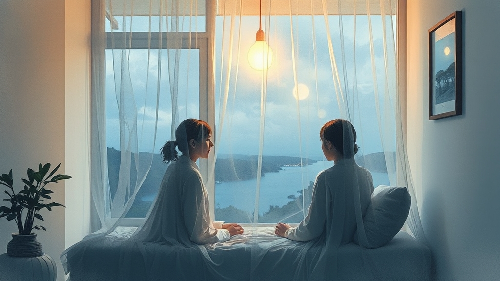 방충망, 다른 기능도 있나요? (watercolor 스타일)