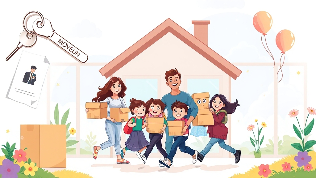 입주, 단계별 절차 (cartoon 스타일)