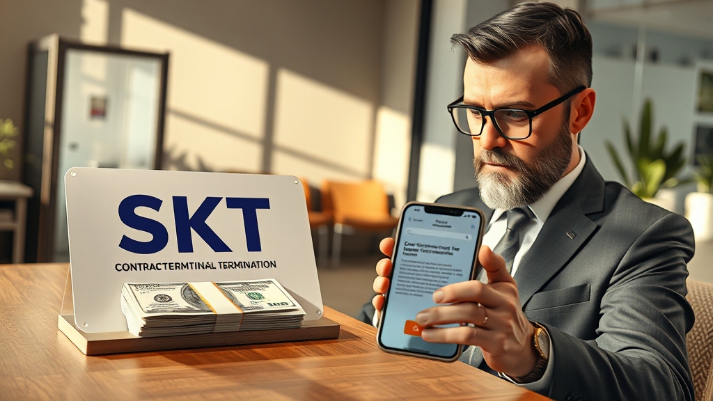 SKT 위약금 환급 조건 (realistic 스타일)