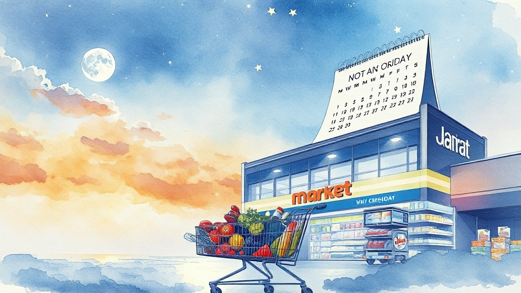대형마트 영업시간 비교 (watercolor 스타일)