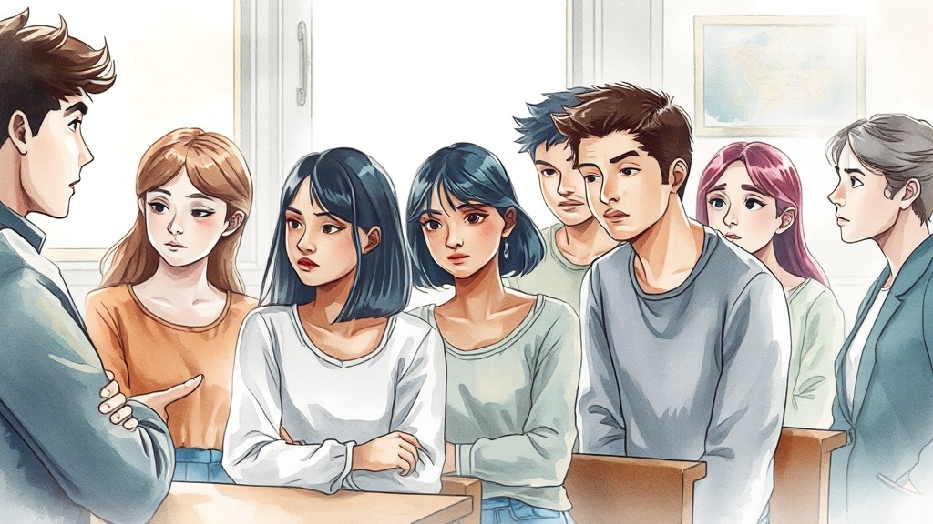도덕 윤리 교육, 시각은 제각각 (watercolor 스타일)