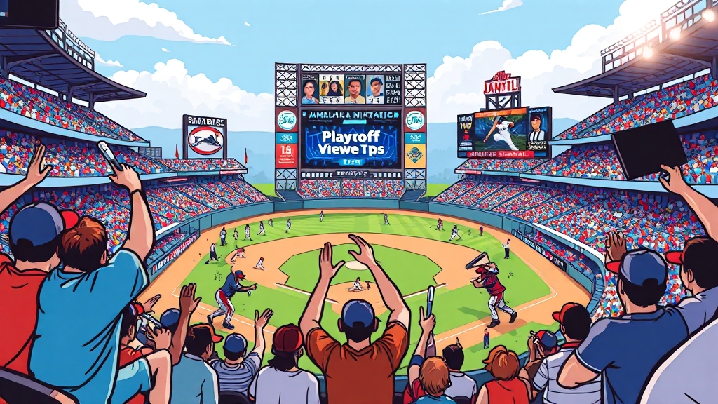 플레이오프 관람 꿀팁 (cartoon 스타일)