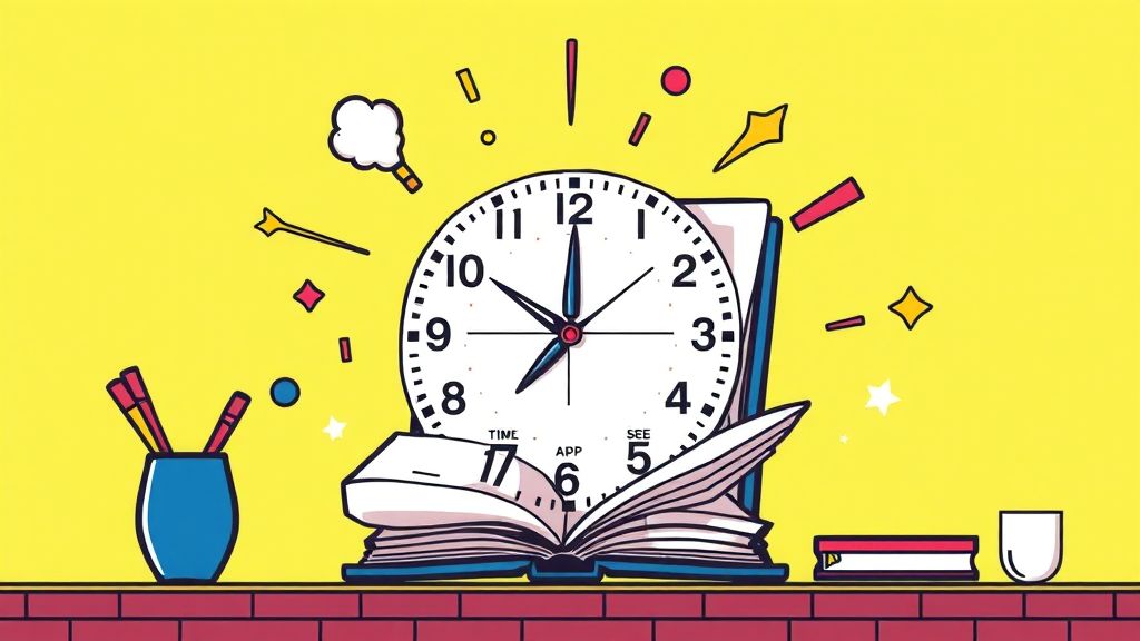 프랭클린 플래너 효율적인 계획 관리 (cartoon 스타일)