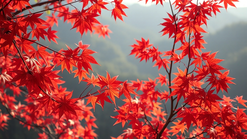 실시간 단풍 현황 확인 방법 (realistic 스타일)