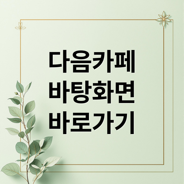 다음카페
바탕화면
바로가기 (다음까페 바탕화면 바로가기)