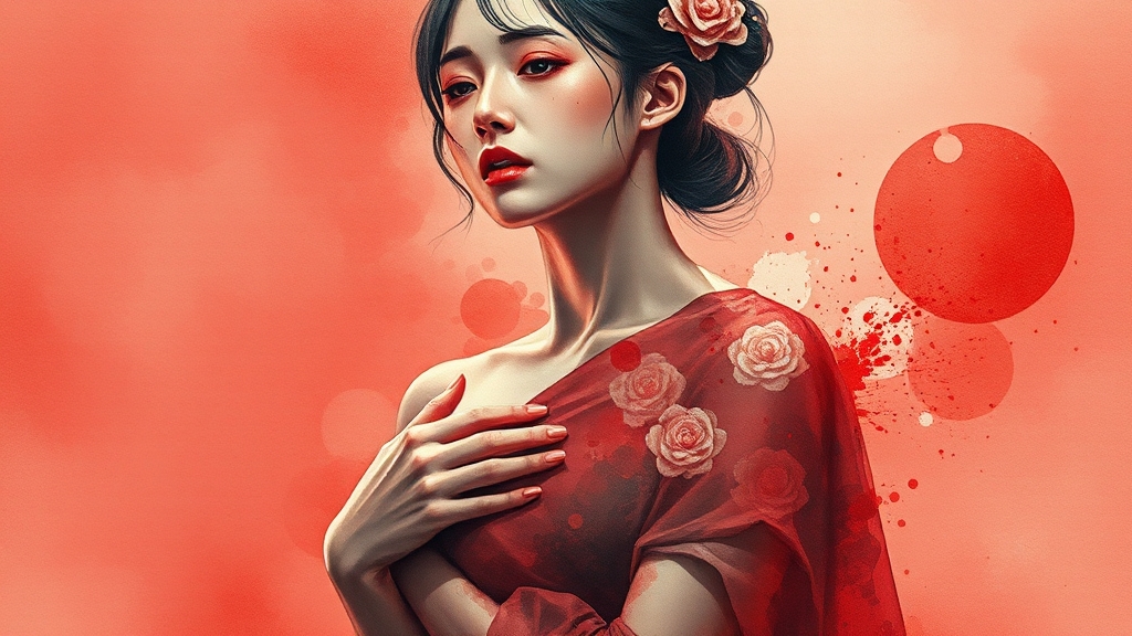 화병의 신체적 증상과 진단 (watercolor 스타일)