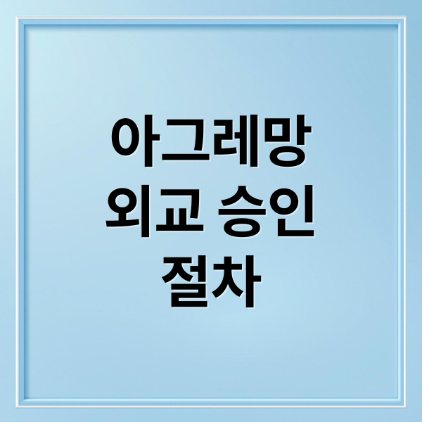 아그레망
외교 승인
절차 (아그레망 뜻 외교)