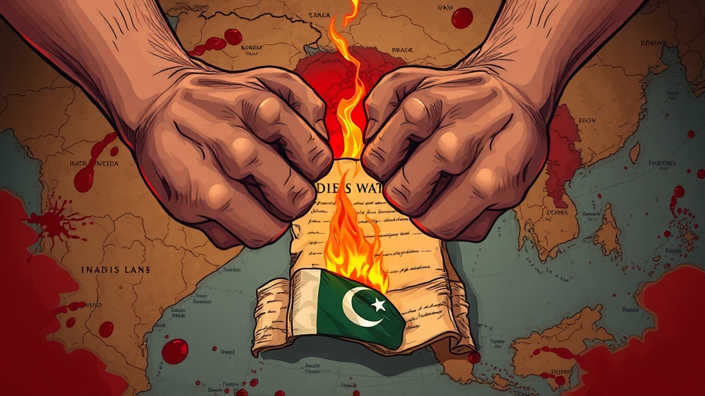 최근 긴장 고조의 도화선: 테러 사건 (cartoon 스타일)