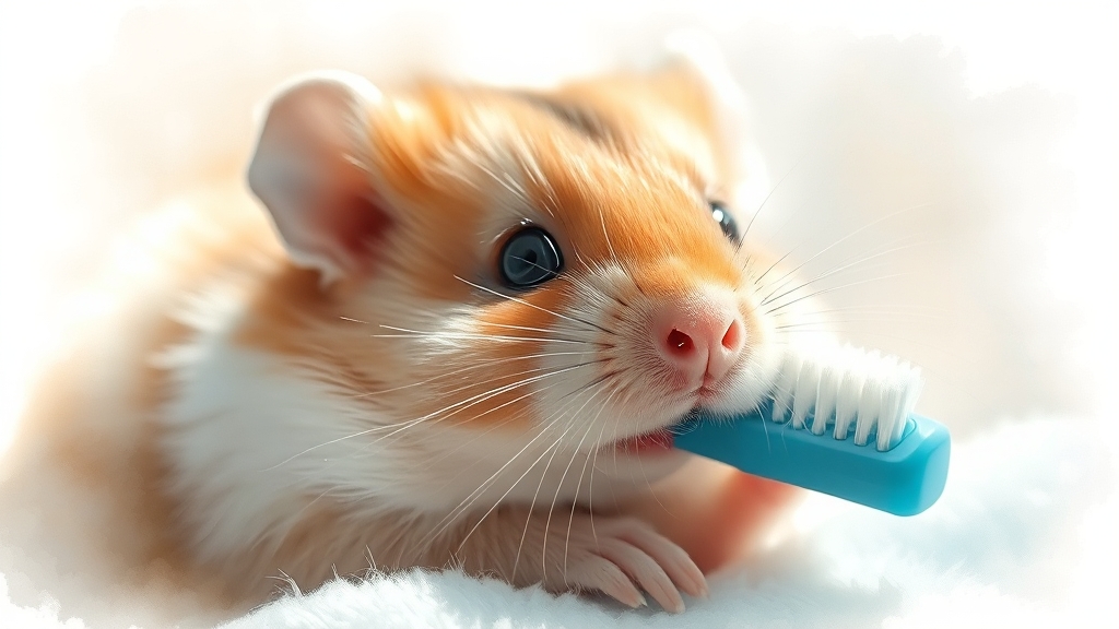 햄스터 털 관리 방법 (watercolor 스타일)