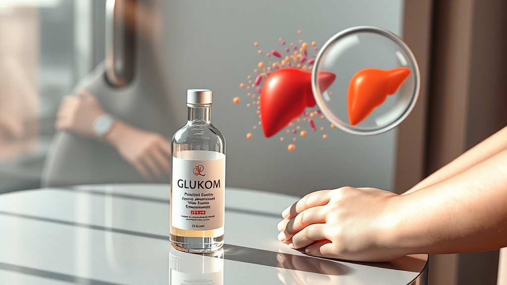 글루콤 효능과 영향 (realistic 스타일)