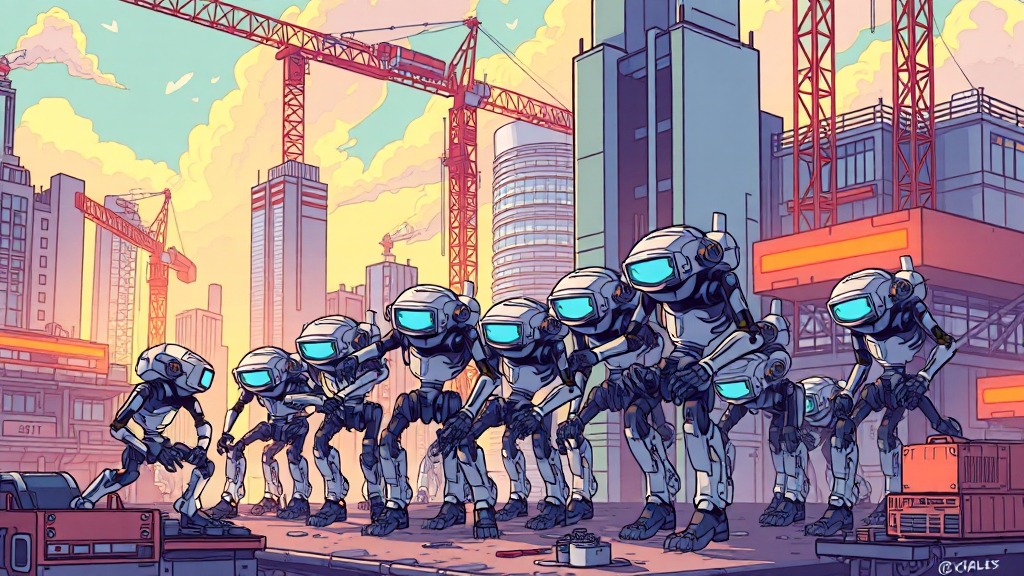 AI 로봇 관련 주식 및 투자 정보 (cartoon 스타일)