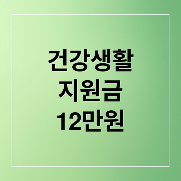 건강생활
지원금
12만원 (건강생활실천지원금 신청내용)